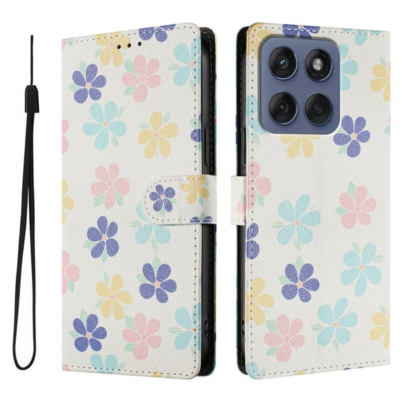 FOXDOCK Funda Tipo Cartera para Motorola Edge 70 con Soporte y Correa – Diseño de Patrones Lindos