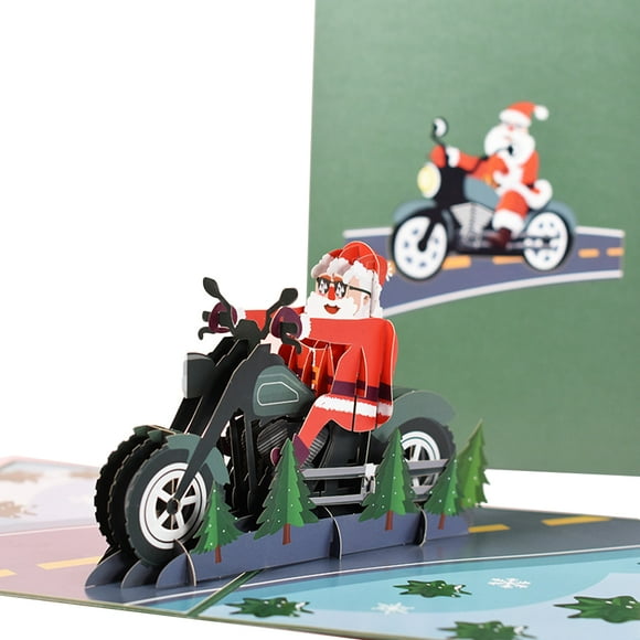 Carte Pop-Up de Noël Faite à la Main, Cartes de Vœux 3D Pop-Up Faites à la Main pour Noël, Cartes de Noël Pop-Up