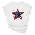 thumbnail image 2 of VKOYWKM Independence Day Tops for Women American Flag Graphic T Shirts Short Sleeve Loose Fit Summer Tops Patriotic Crew Neck 4th of July Tshirt Shirts, 2 of 5