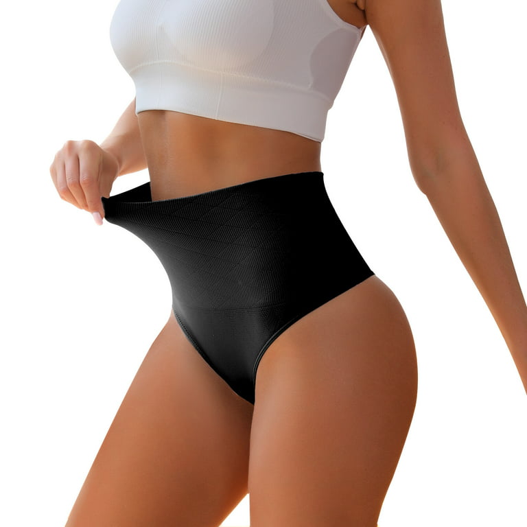 Cinvik Thong Shapewear for Women Strapless Tummy Control Underwear High  Waist Seamless Core Shaper S 