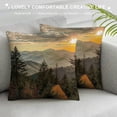 thumbnail image 3 of FANNA Sunset Short Plush Pillowcase Cover for Living Room Bedroom Outdoor Garden Sofa Decoration Autumn Season Square 1 Piece Pack 12x12in, 3 of 5