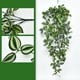 thumbnail image 1 of Adorno de pared verde artificial, adorno de pared con flores de plástico, decoración de pared verde artificial, arte de pared con plantas de hojas grandes, decoración fácil para el hogar,, 1 of 9