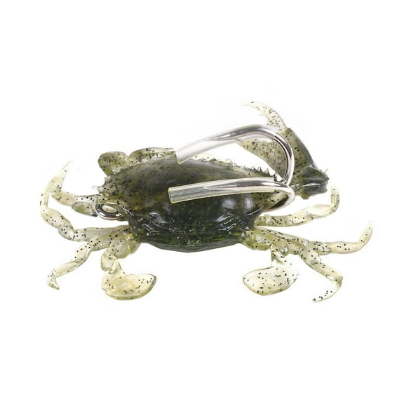 BE-TOOL Crab-Shape Fishing Lure Soft Silicone Fishing Baits with Barbed Hooks for Piranhas Blackfish Catfish