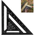 thumbnail image 2 of Règle Triangulaire 7 Pouces, Règle Triangulaire Noire Carrée, Règle Triangulaire en Alliage d'Aluminium de Haute Précision, 2 of 4