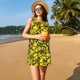 thumbnail image 3 of Fotbe Yellow Butterflies Vestido de Verano sin Mangas para Mujer – Vestido Midi Línea A, Estilo Camiseta Floral, Vestido Playero Casual y Fluido, 3 of 7