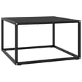 thumbnail image 1 of vidaXL Table Basse Noire avec Verre Noir 60x60x35 cm, 1 of 4