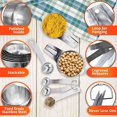 thumbnail image 4 of Juego de 28 Tazas, Tazas y Cucharas Medidoras de Acero Inoxidable, 14 Tazas Anidables y 14 Cucharas Apilables Portátil Profesional, 4 of 5