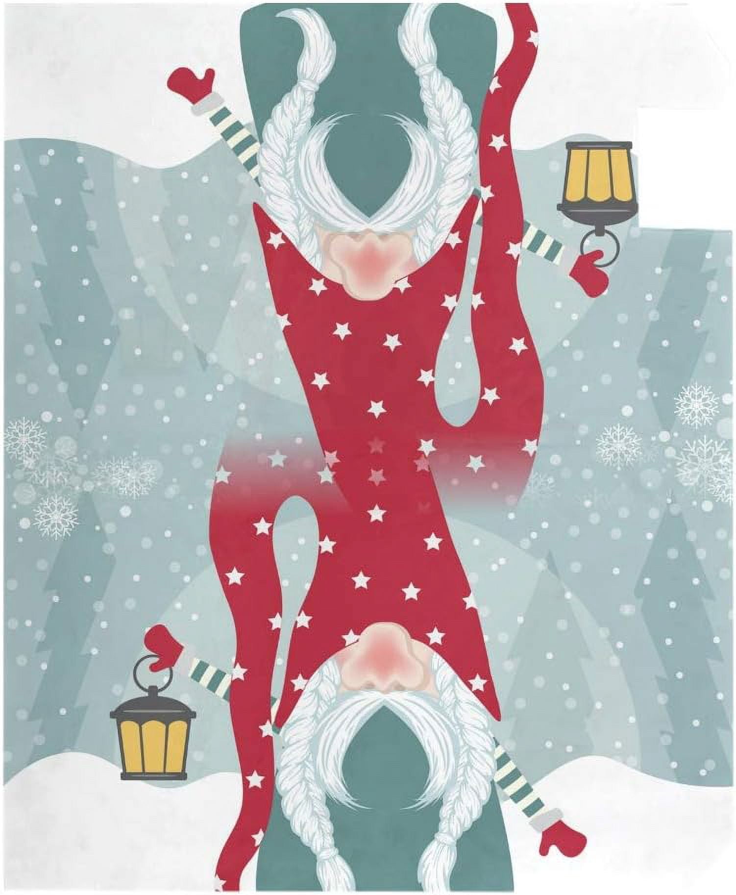 Christmas Gome and His Lantern Magnetic Mailbox Cover for Standard Mailboxes