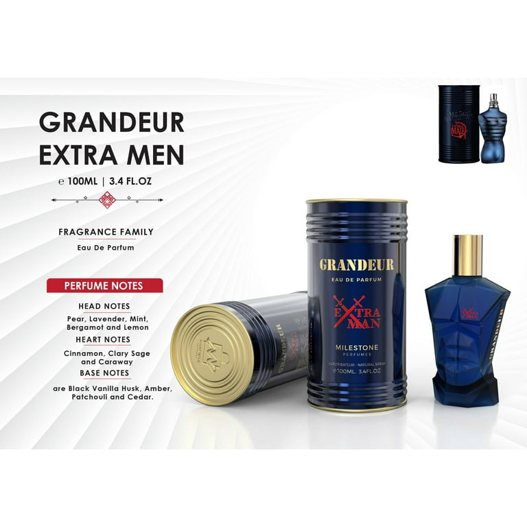 Grandeur Men's Extra Man EDP Spray 3.4 oz Fragrances 6291108527399