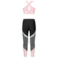 thumbnail image 2 of YIZYIF Kids Girls 2Pcs Sports Suit Hollow Back Cropped Tank Top with Athletic Leggings Pants Set Activewear, 2 of 7