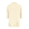 thumbnail image 3 of Women Cardigan Three Quarter Sleeve Solid Color Soft Elastic Casual All Occasions Wear, 3 of 4