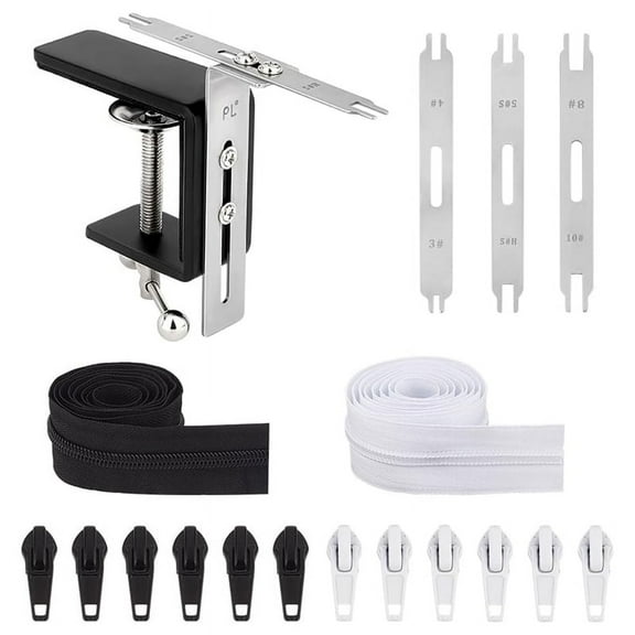 Symkmb Zipper Tool Sets 2 Pcs Sewing Zippers By the Yard for Sewing Coats DIY Zipper for Tailor Sewing Crafts Metal