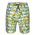 thumbnail image 4 of Kdxio Lemon Pattern Mens Casual Shorts - Drawstring Summer Beach Sports Shorts for Men, 4 of 9
