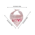 thumbnail image 2 of Sulaicai Valentine's Day Dog Bandana Triangle Pet Scarf Red Pink Heart Love Pattern Valentine Adjustable Bandanas for Small Medium Large Dogs, 2 of 8