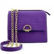 Italian Artisan 374-911-Purple Melania Leather Handbag, Purple