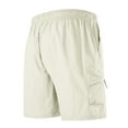 thumbnail image 4 of kamemir Workout Shorts Men's Beach Shorts Elastic Waist Drawstring Casual Shorts Regular Fit Summer Shorts White,XL, 4 of 4