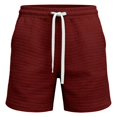thumbnail image 5 of Migroa Mens Casual Shorts Outdoor Beach Shorts Elastic Waist Drawstring Athletic Workout Gym Jogger Shorts for Running Vacation with Pockets Wine Xl, 5 of 7