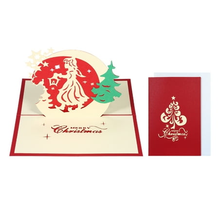 3D Christmas Pop Up Greeting Card Artful Gift Card with Envelope Christmas