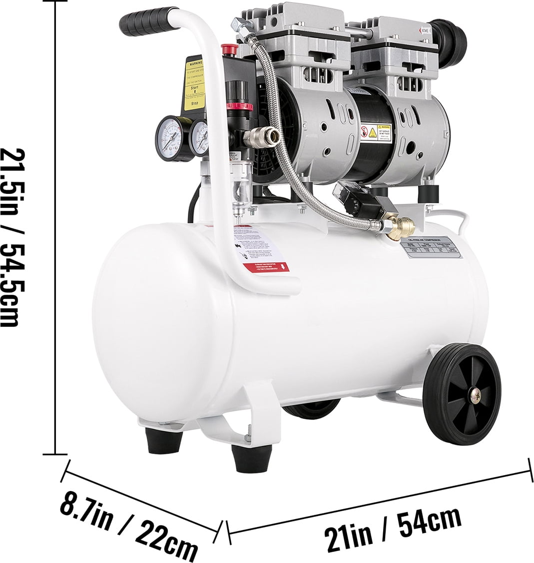 BENTISM Air Compressor 6.6 Gallon, Portable Air Compressor 1 HP, Oil Free Air Compressor Steel Tank 750W, Pancake Air Compressor 115 PSI, Ultra Quiet Compressor for Home Repair, Tire Inflation