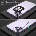 thumbnail image 3 of Dteck for iPhone 14 Pro Max Camera Lens Protector, for iPhone 14 Pro Camera Lens Protector, Individual Metal Anti Scratch HD Clear Case Friendly Tempered Glass Camera Cover, Purple, 3 of 6