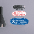 thumbnail image 3 of Designer Negativity Not Permitted Sign (Ivory/Dark Brown) - Medium, 3 of 4