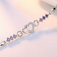 thumbnail image 5 of Chmadoxn Toddler Toys, Baby Toys Amethyst Plated 925 Bracelet Love Heart-shaped Hand Jewelry Female Zircon Heart To Heart Jewelry Toys for Kids, Birthday Gifts, First Birthday Gifts, 5 of 8