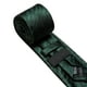 thumbnail image 5 of Juego de corbatas Barry.Wang de seda verde oscuro a rayas de 150 cm, 5 of 7