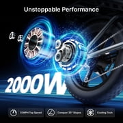 DEEPOWER Electric Bike for Adults, 2000W Peak Motor& 32MPH Electric Dirt Bike, 48V 20AH Battery, 70-160 Max Miles,Dual Suspension Ebikes for Adults, 20 Fat Tire E Bike, UL2849 Certified