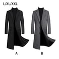 thumbnail image 3 of Minnieouse Gabardina de lana Extra larga, abrigos de Cachemira de invierno, abrigo ajustado agradable a la piel, cortavientos, ropa cálida por Abrigos y chamarras Negro L, 3 of 6