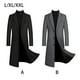 thumbnail image 3 of Qarigey Gabardina de lana Transpirable Invierno Hombres Abrigos de cachemira gruesos Abrigo en forma de H Cazadora sobre la rodilla Ropa Abrigos y chamarras Negro XXL, 3 of 6