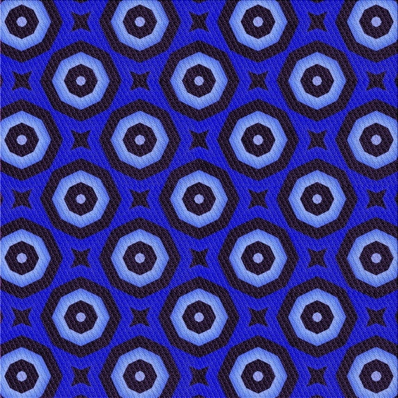 Ahgly Company Indoor Square Patterned DarkBlue Area Rugs, 7' Square