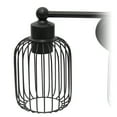 thumbnail image 5 of Elegant Designs 22" Industrial Farmhouse 3 Light Metal Birdcage Decorative Wall Mounted Vanity Fixture with Matching Metal Oval Backplate For Bathroom, Entryway, Hallway, Vanity, Black, 5 of 7
