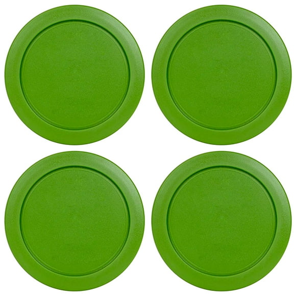 Tapa de contenedor MRX Solutions redonda de plástico de 7.5 pulgadas, paquete de 4 unidades, verde