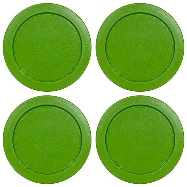 Tapa de contenedor MRX Solutions redonda de plástico de 7.5 pulgadas, paquete de 4 unidades, verde