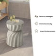 thumbnail image 5 of VENTOPYR Set of 2 Outdoor Concrete Side Table,Lightweight 18.7" H Accent Table in Graphite White for Patio, 5 of 7