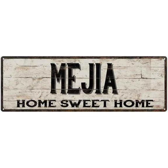 MEJIA Rustic Home Sweet Home Sign Gift 6x18 Metal Decor 206180084448