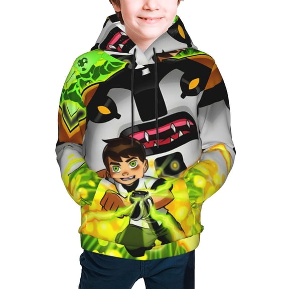 Youth Cartoon Hoodie Fashion Long Sleeve Kids Pullover Coat Casual Hoody Hooded Sweatshirts for Boys Girls