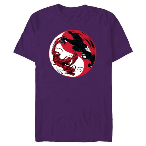 Marvel Venom: Let There Be Carnage Yin Yang Standard - Short Sleeve Blended T-Shirt for Adults – Customized-Purple