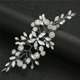 thumbnail image 3 of Nvzi Horquillas para el pelo de boda con flores para novias, peinetas con perlas de cristal, pinzas para el pelo, accesorios para el pelo de boda dorados, joyas plateadas, 3 of 4