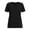 Black, variant on Women's V-Neck Short Sleeve Side Slit Loose Fit Tunic T-Shirt, Women's Plus White,Size S-3XL
