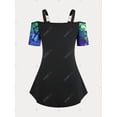 thumbnail image 2 of Camiseta Talla Extra Hombro Descubierto Estampado Mariposa Rosegal  Camisetas tallas grandes, 2 of 5