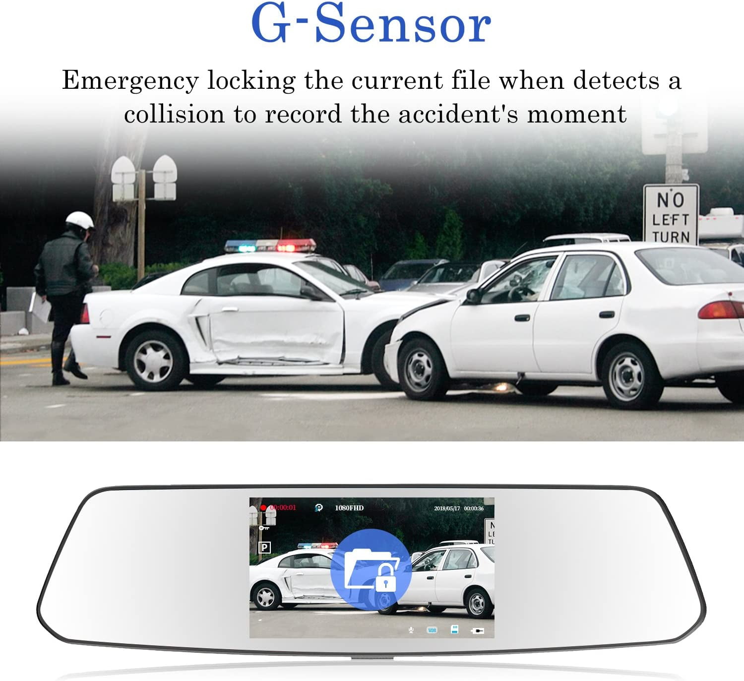 Video Car Electronics 【2018 New Version】CHORTAU Mirror Dash Cam 4.8