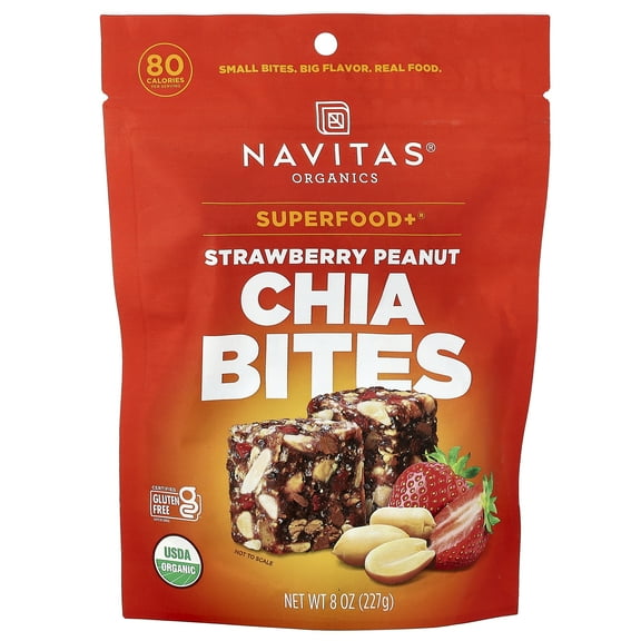 Navitas Organics Superfood Pb&J Organic Power Snacks 8 oz Pkg