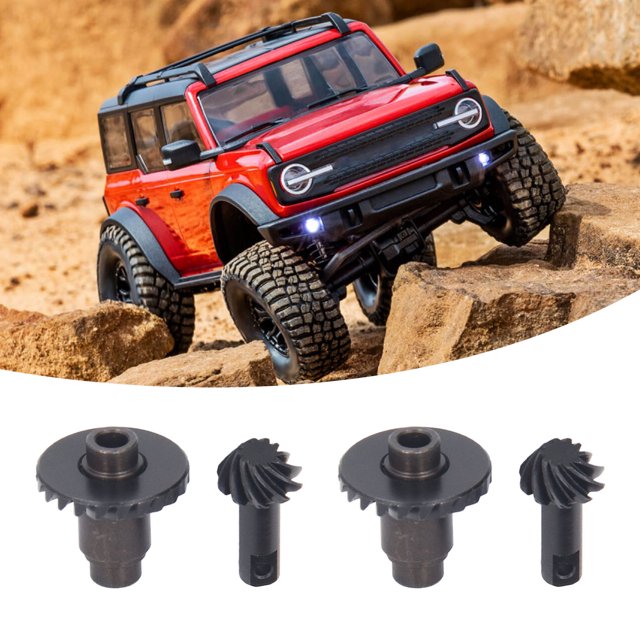 Juego de Engranajes Helicoidales de Acero de 2 Piezas Engranaje de Acero de Ejes Traseros Delanteros RC Negros de Acero para TRX4M 1/18 RC Crawler Car ANGGREK Otros