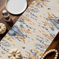 thumbnail image 2 of Orange Blue Fall Table Runner, Autumn Thanksgiving Kitchen Dining Table Decoration for Home Party Decor 13x36 Inches, 2 of 9