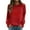 Red, variant on Women's Hoodless Sweatshirt 2025 Valentine's Day Women's Sweatshirt Crew Neck Red Heart Print Long Sleeve Casual Tops