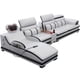 thumbnail image 2 of Multifunctional massage combined living room small apartment modern corner leather sofa My Lux Decor Round, 2 of 29