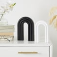 thumbnail image 2 of 9", 7"H Black Wooden Layered Arch Geometric Sculpture, by CosmoLiving by Cosmopolitan (2 Count), 2 of 11
