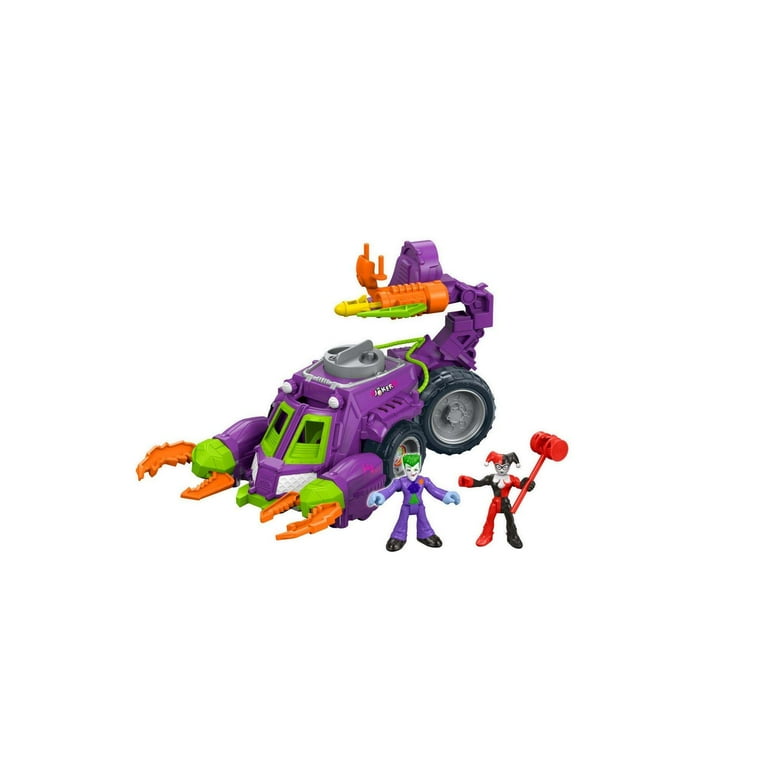 Imaginext joker and harley quinn sales battle vehicle
