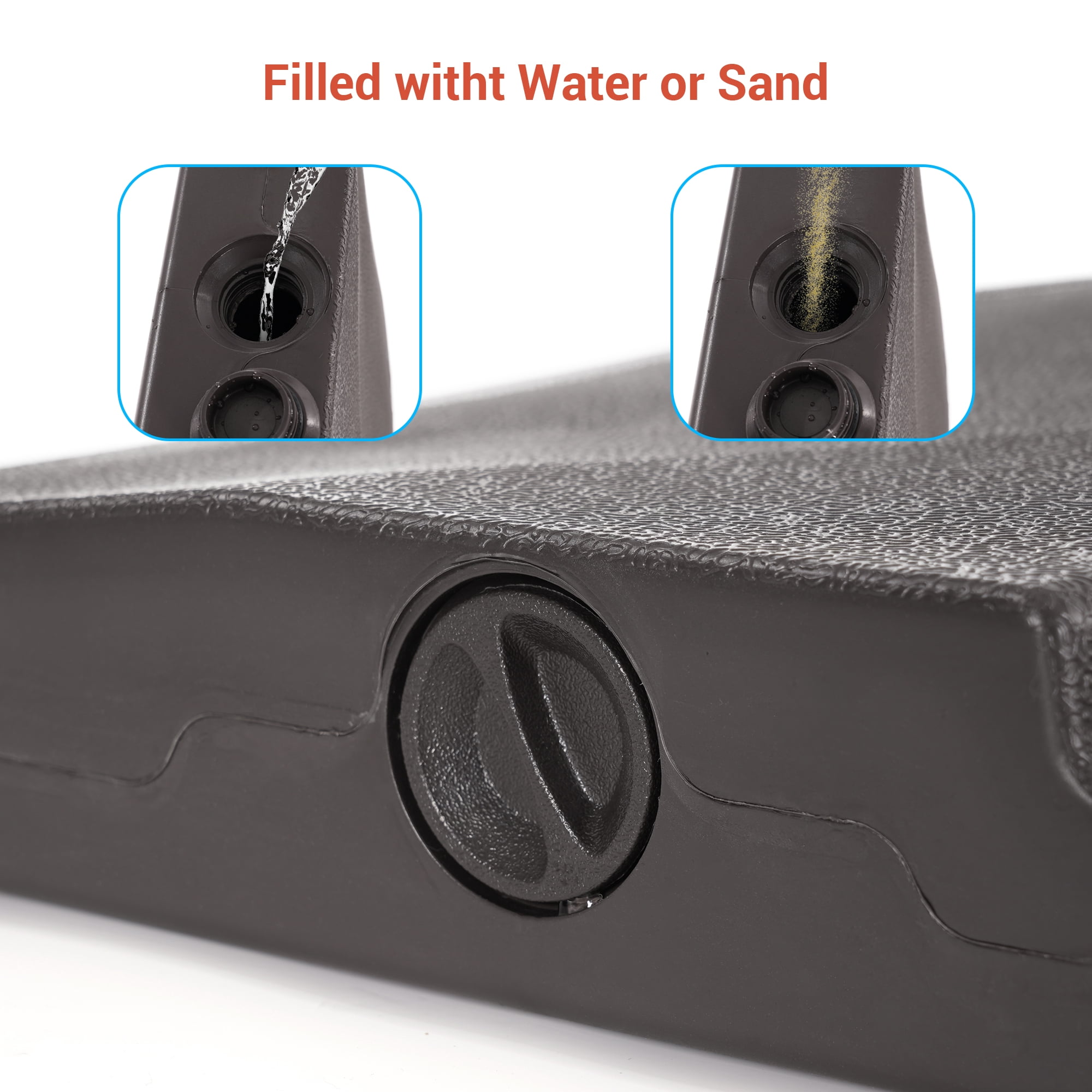 CHYVARY Patio Umbrella Base Weighs 200LBs Filled With Sand or Water, High Quality HDPE Plastic for Cantilever Umbrella With 8–10ft Canopy, Dark Brown